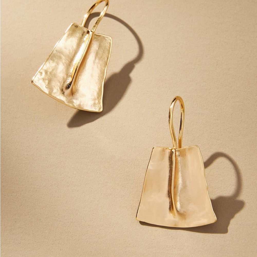 Anthropologie Gold statement earrings